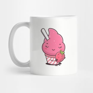 Strawberry Ice Cream Kawaii Mug